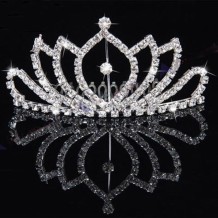 Tiara Nupcial Rhinestone Crown Cabelo Pente Pin (1)
